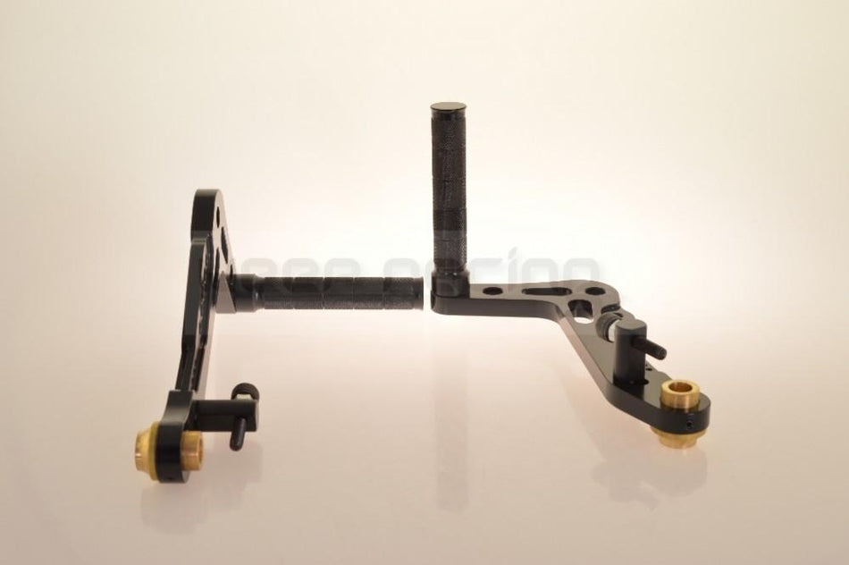 Aluminium Pedalset Bremspedal & Gaspedal, schwarz eloxiert