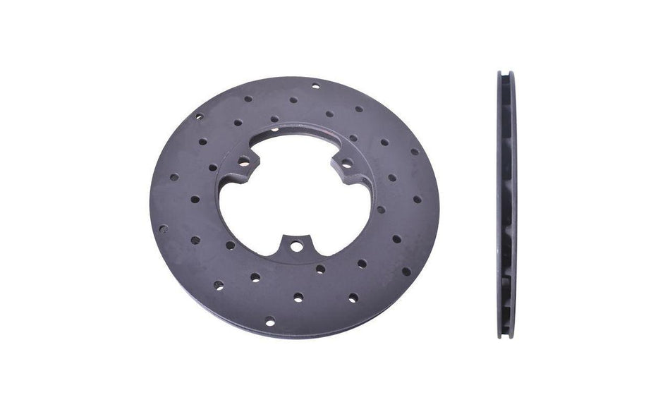 Innenbelüftete Bremsscheibe,links,schwarz verz.,gelocht,160x12mm