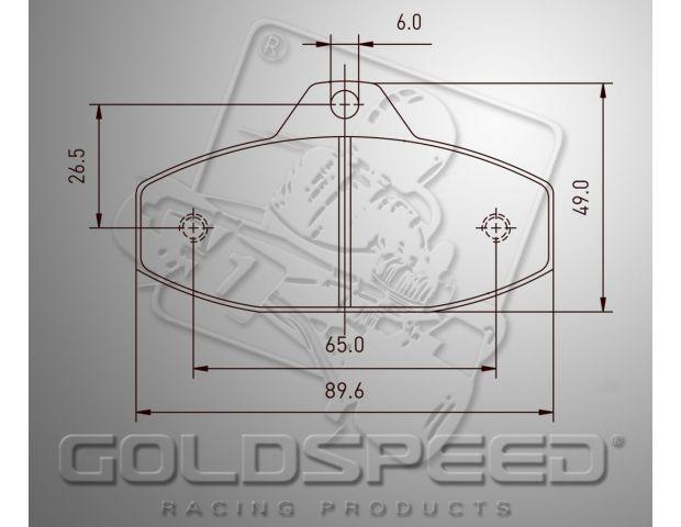 Satz Bremsbeläge (2 Stück), GOLDSPEED für SKM-EVO-2 TYPE(15491-14)