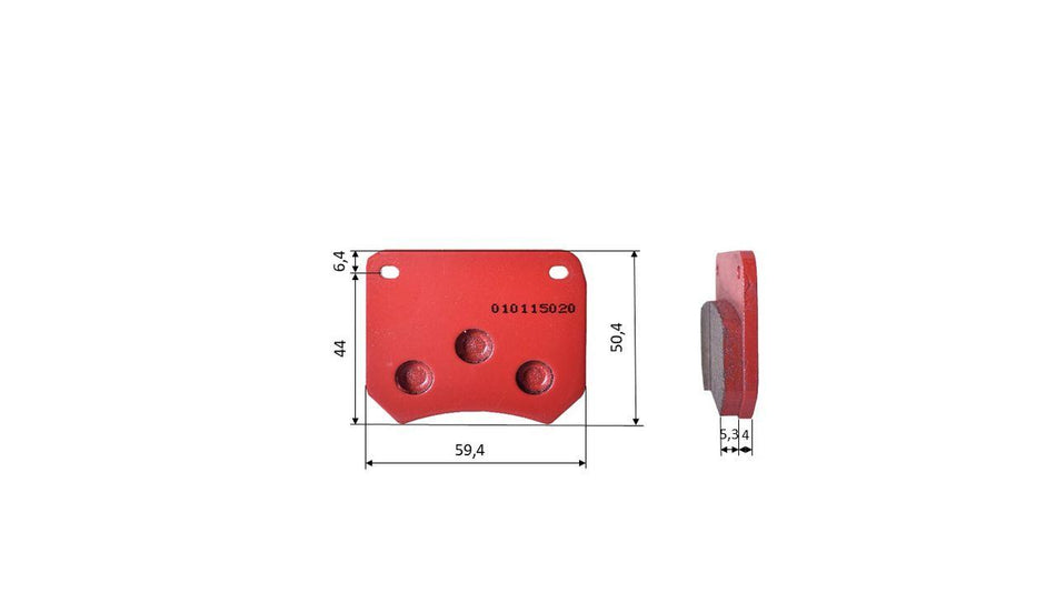 Set of brake pads (2 pieces), compatible with Kelgate 4&amp;6 Pod Adjustable, front (505)