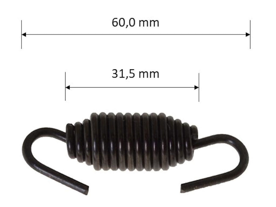 Special exhaust spring, 60 mm, black, extra hard