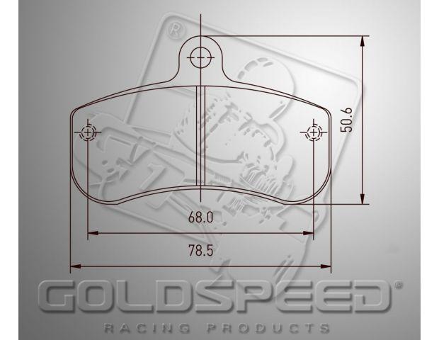 Satz Bremsbeläge (2 Stück), GOLDSPEED für HAASE RUNNER(15516-14)