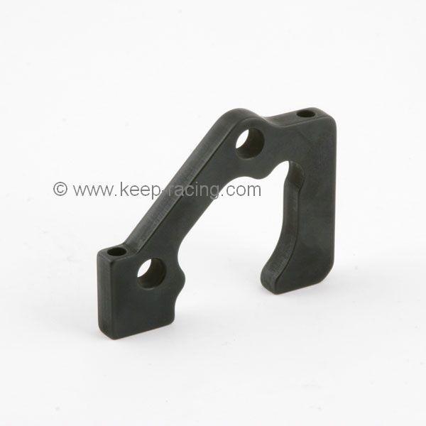 Aluminiumhalter für 2x2 Bremssattel, vorne, schwarz eloxiert