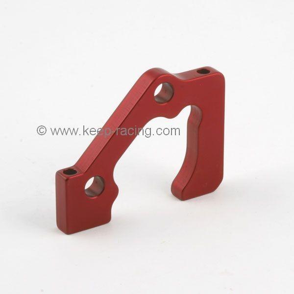 Aluminiumhalter für 2x2 Bremssattel, vorne, rot eloxiert