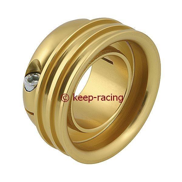Aluminium Antriebsrad für 40mm Achse, gold eloxiert