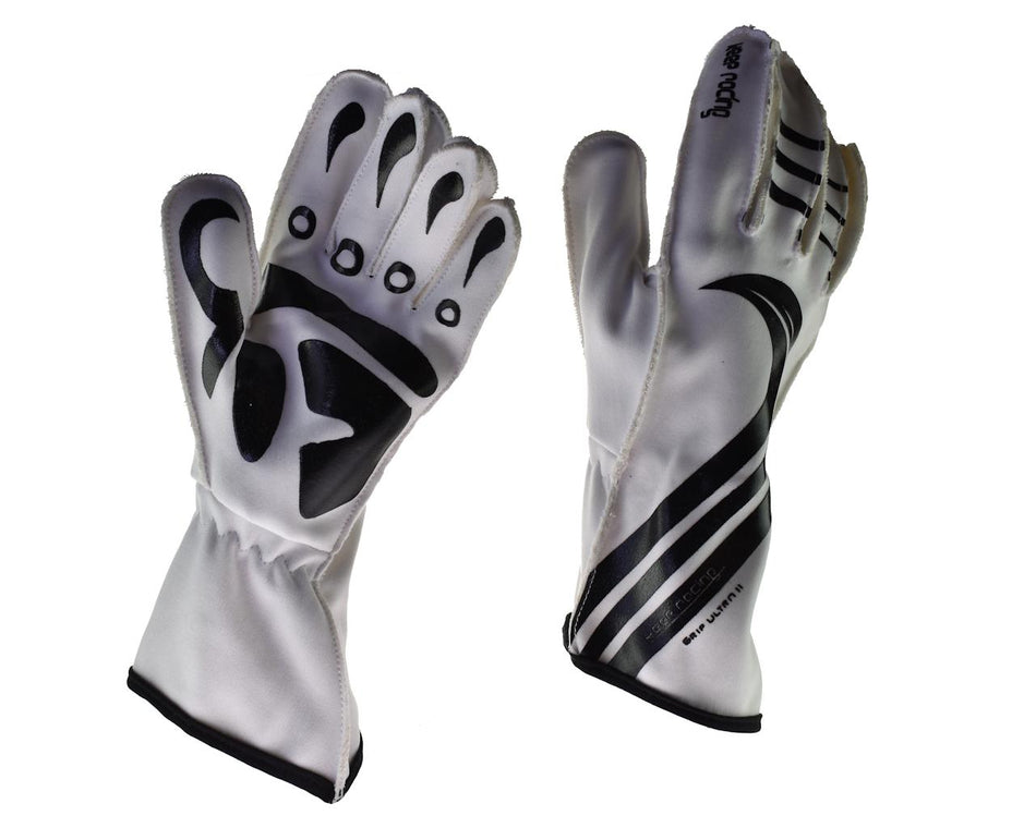 GRIP ULTRA II Motorsport Handschuhe, keep-racing®, weiß/schwarz Größe 4XS-3XL