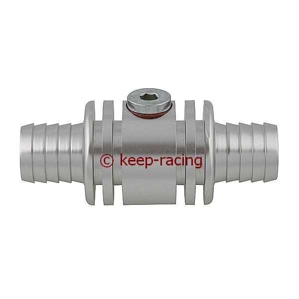 Adapter / Anschlußstück für Wassersonde (M10x1mm), Aluminium, silber eloxiert
