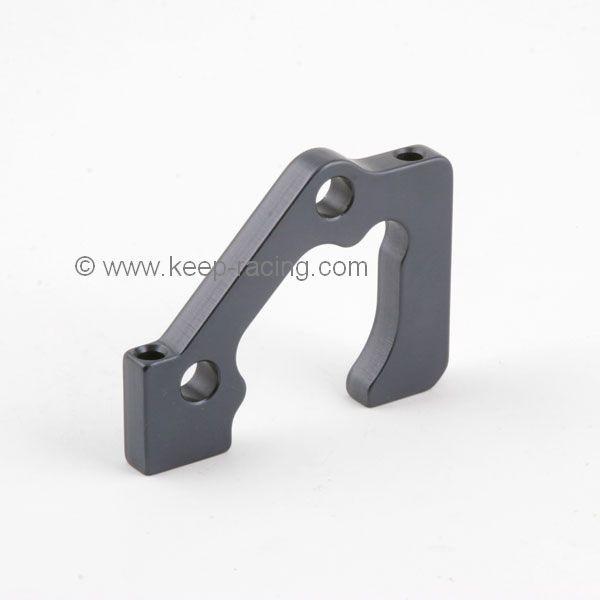 Aluminiumhalter für 2x2 Bremssattel, vorne, titan eloxiert