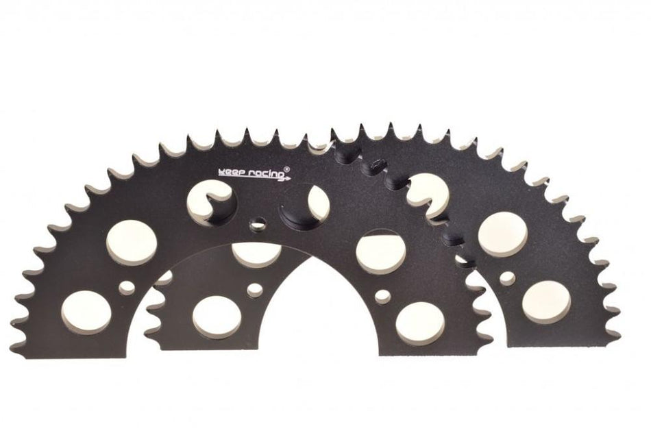 HQ Alu-Kettenblatt 428, keep-racing® BLACK-LINE, 40-54 Zähne, Ø116, geteilt