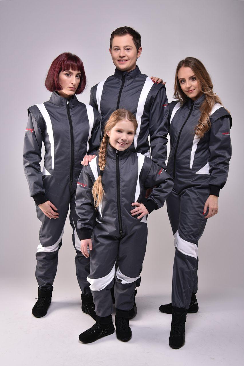ABVERKAUF: Kart- & Motorsportoverall, Modell CRUISER FLEX, anthrazit/weiß, keep-racing®
