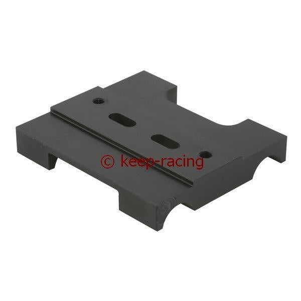 Unterteil Motorbock 32mm x 92mm, schwarz eloxiert