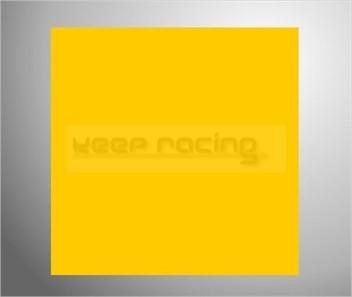 Adhesive film, license plate sticker, yellow
