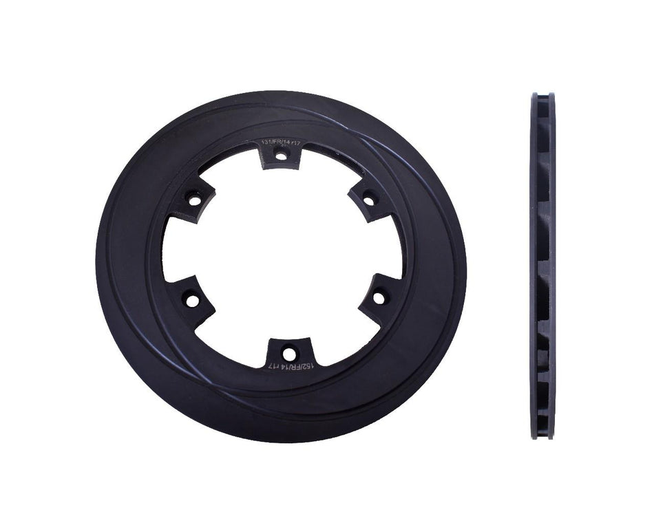 Bremsscheibe, Stahl, schwarz, 2x2 Linien innenbelüftet, 200x12mm