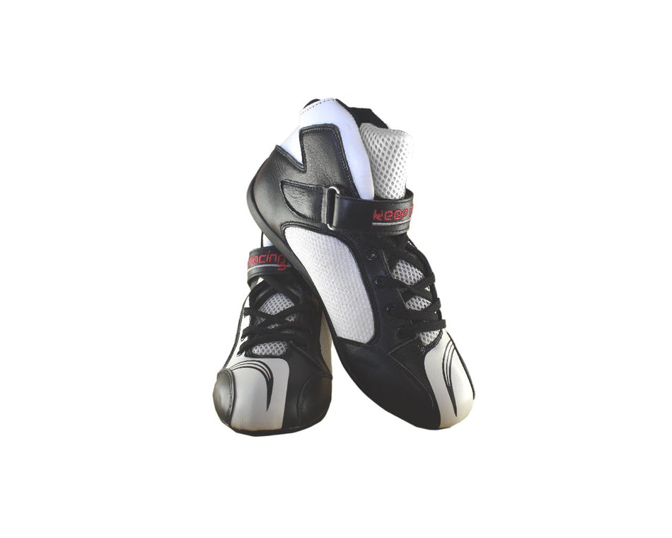 Sportschuh keep-racing®, BOOST ONE, schwarz / weiß, Leder, Größe 34-49