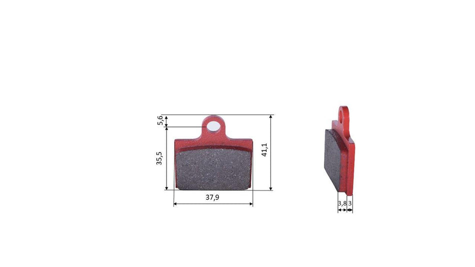 Satz Bremsbeläge (2 Stück), für EKS / ERPO / OLLIE FRM, vorne (470)