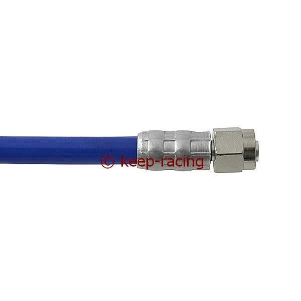 Conduite de frein en acier tressé, en inox, revêtement bleu, longueur 25 cm