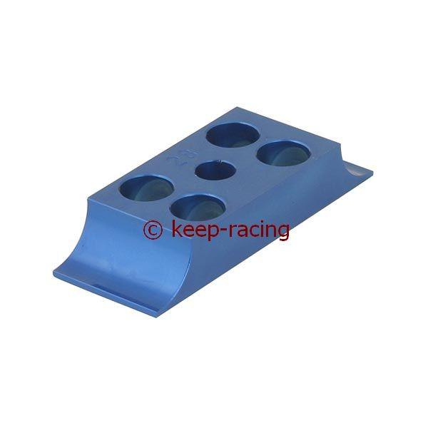 Bracket for engine mount, aluminum, 28/92 mm, blue anodized