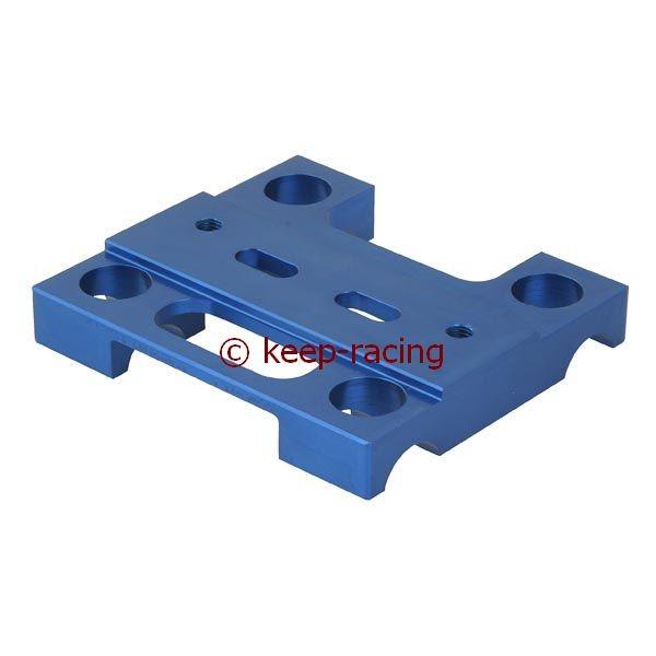 Unterteil Motorbock 30mm x 92mm, blau eloxiert