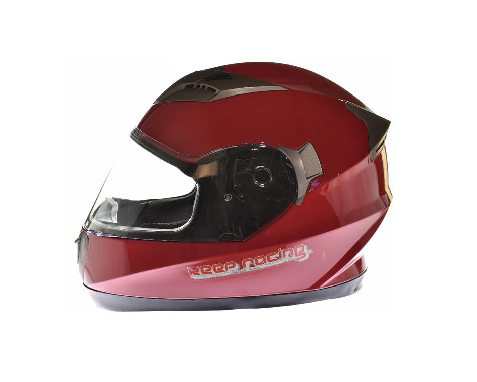 keep-racing® Motorsporthelm AIR, Größe XS-XL, rot, ECE / 22-05, DOT FMVSS 218, NBR 7471