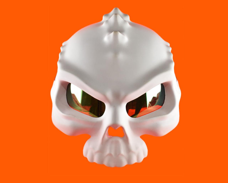 Monster Helm, Motorradhelm, Jethelm,weiß
