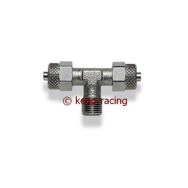 Raccord en T, droit, pour tuyau en PVC 1/8"-6 mm, raccord rapide
