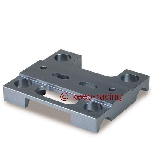 Motor mount base plate, 32 mm x 92 mm, anodized titanium