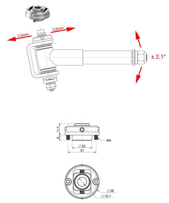Excentrique CC-SOLVER, pour boulon de 10 mm, alésage : 22 mm