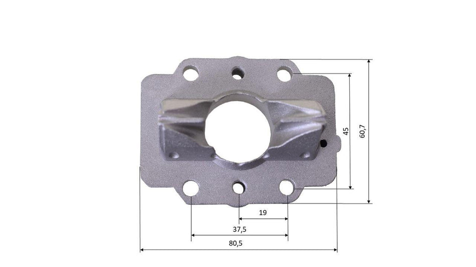 Intermediate-flange diaphragm box, aluminum, special