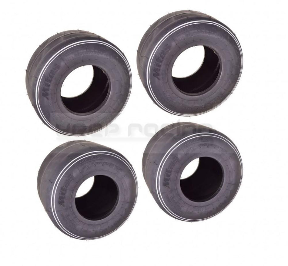 Satz SAVA/MITAS Reifen SRH (2 x 10x4.50-5 & 2 x 11x7.10-5),hart,(67 Shore +/- 3 ShA)
