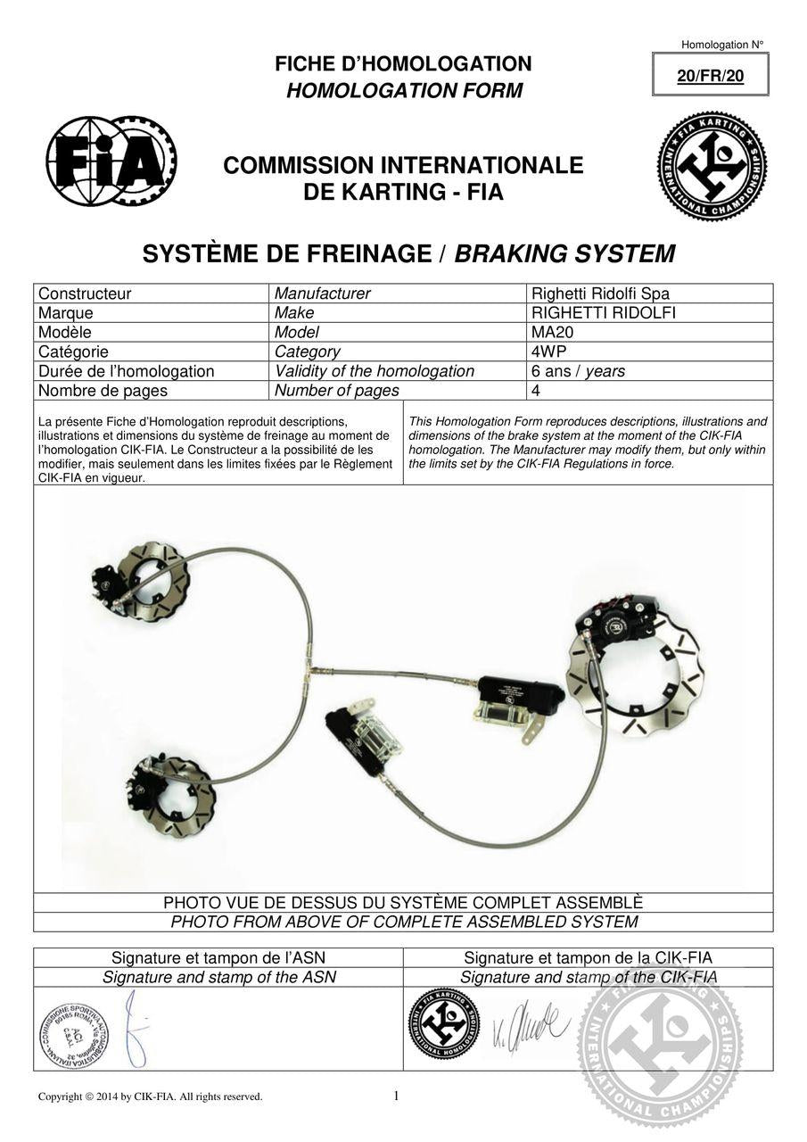 Bremssattel MA20 hinten, schwarz eloxiert