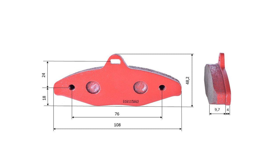 Jeu de plaquettes de frein (2 pièces), compatible avec CRG 97-99, arrière (450)