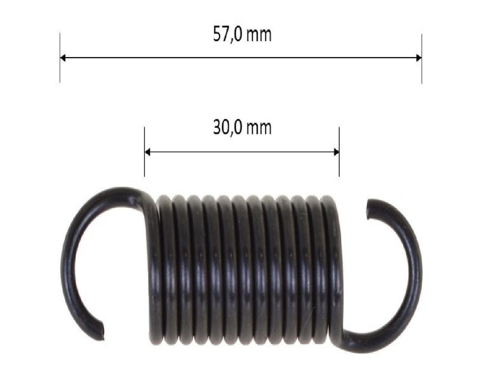 Auspufffeder, 57mm, schwarz
