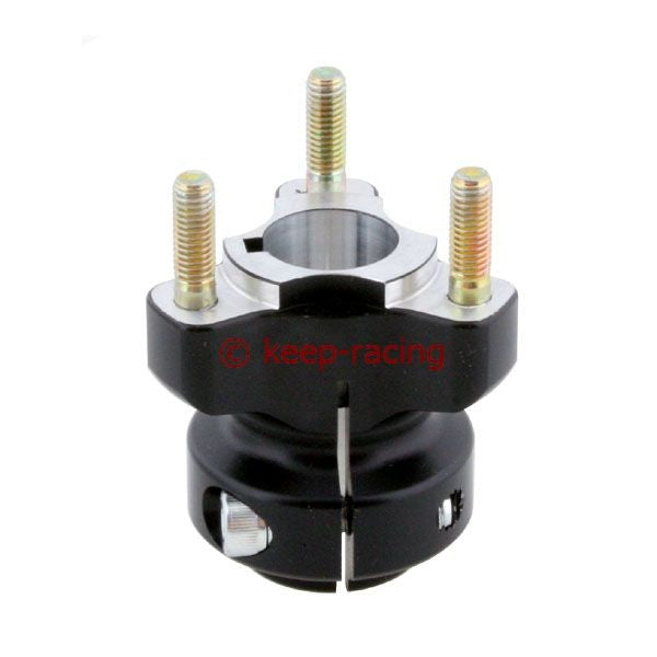 Radstern, Alu, eloxiert, für 25mm Achse, 62mm lang