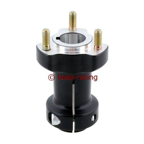 Wheel hub, aluminum, anodized, for 25mm axle, 95mm long