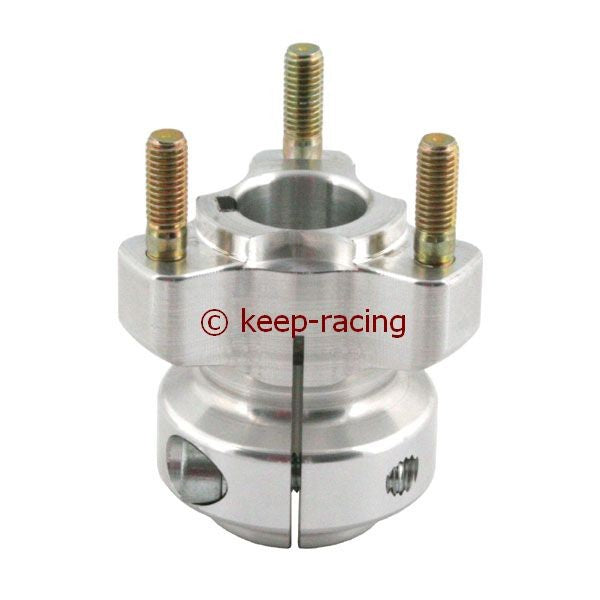 Radstern, Alu, eloxiert, für 25mm Achse, 62mm lang